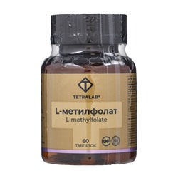 L‑Метилфолат TETRALAB, поддержка нервной системы, энергии и обмена веществ, 60 таблеток