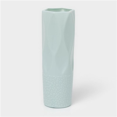 Ваза для цветов, пластик, 7×7×20.8 см, зелёная