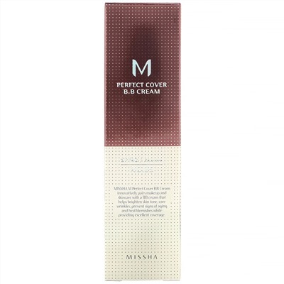 Missha, M Perfect Cover, BB-крем, SPF 42/PA+++, оттенок 25 теплый бежевый, 50 мл (1,7 унции)