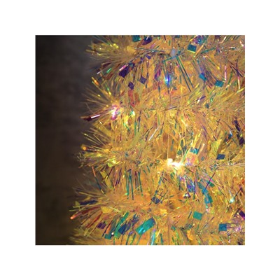 Светодиодная фигура из мишуры «Волшебная елка» 120×40 см, 200 LED, батарейки ААх3, свечение тёплое белое