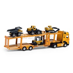 Автовоз со строительными машинами, в коробке