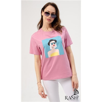 Футболка "Леди" темно-розовая