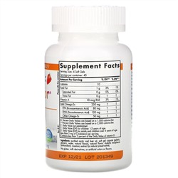 Nordic Naturals, ДГК Junior, клубника, для детей старше 3 лет, 250 мг, 180 мягких желатиновых капсул