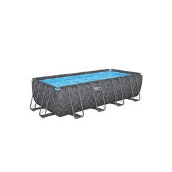 Бассейн каркасный Power Steel, 549×274×132 см, фильтр-насос, лестница, тент, прямоугольный, 561KA Bestway