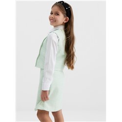 Жилетка для девочки, MINAKU :Party Dress, зелёная, рост 146 см