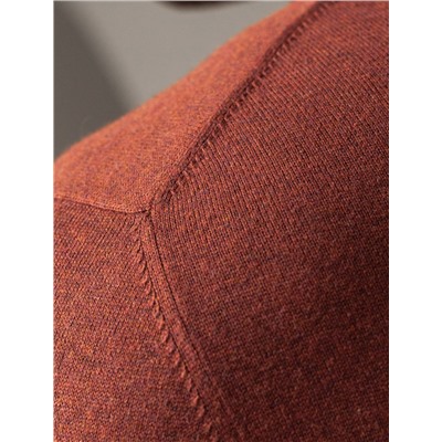 Джемпер с круглым воротом из хлопка с нейлоном