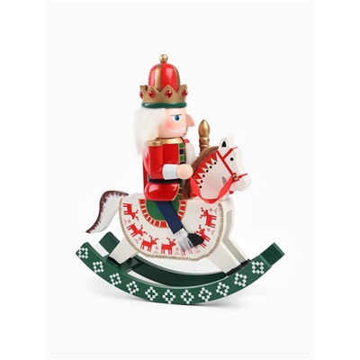 Фигурка из дерева «Щелкунчик на лошадке», 28 см