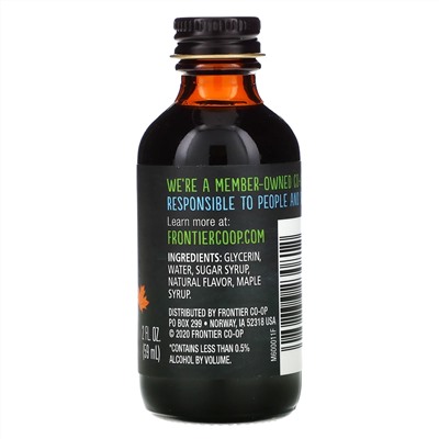 Frontier Natural Products, Maple Flavor, Non-Alcoholic, 2 fl oz (59 ml)