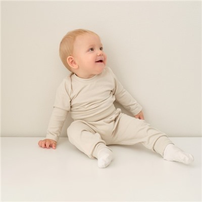 Ползунки - штанишки «Крошка Я» BASIC LINE, рост 86-92 см, молочные