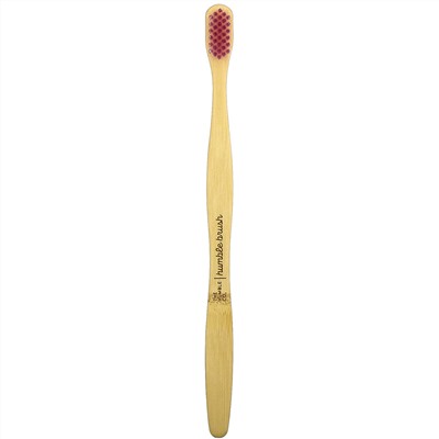 The Humble Co., Humble Bamboo Toothbrush, Adult Sensitive, Pink, 1 Toothbrush