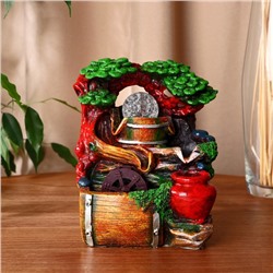 Фонтан «Кувшинчик в лесу», 11×13×18 см, с подсветкой