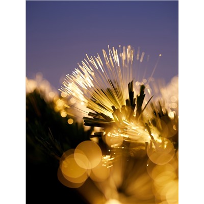 Хвойная гирлянда фиброоптическая «Вспышки» 200 см, автопереключение