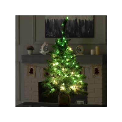 Гирлянда «Нить» 10 м роса, IP20, серебристая нить, 100 LED, пульт ДУ, свечение RGB, USB