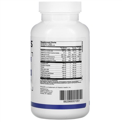 Viteyes, Optic Nerve Support, Eye Health Blend, 90 Tablets