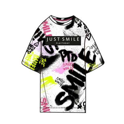 Фуфайка трикотажная для девочек (футболка удлиненная)