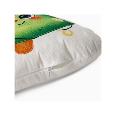 Подушка декоративная новогодняя «Этель. Милая ёлочка» 32×38 см, велюр