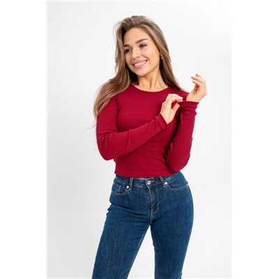 Лонгслив укороченный 100015 (Вишня)