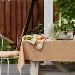 Скатерть «Этель» ECO, бежевая, 110×136 см, 70% хлопок, 30% лён, 190 г/м²