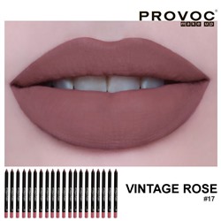 Provoc Гелевый карандаш-подводка для губ водостойкий / Semi Permanent Gel Eye Liner Filler №17 Vintage Rose, коричнево-малиновый 7852