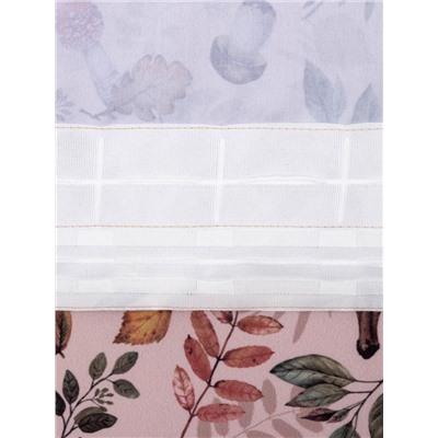 Шторы для кухни с подхватами Этель Nature forest, 145×180 см, комплект - 2 шт.