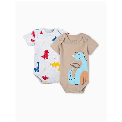 Боди детское «Крошка Я», Dino, 2 шт., рост 74-80 см