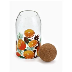 Банка новогодняя стеклянная для сыпучих продуктов «Аромат праздника», 800 мл