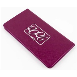 Планинг 2026 г. 165х90 мм 128 стр. "ФЛОРЕНЦИЯ" бургунди 310116 Alpha-Trend