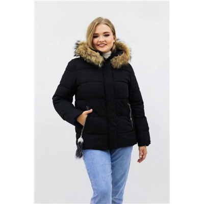 Зимняя женская куртка еврозима-зима 2867 (Черный)