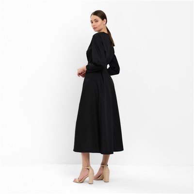 Платье миди женское MINAKU: Casual Collection, чёрное, размер 42