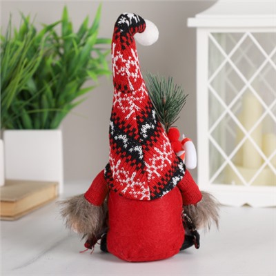 Новогоднее украшение Гном 22 см / GH-18 /уп 100/