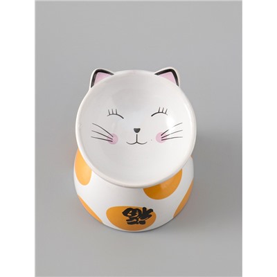 УЦЕНКА Аромалампа для эфирных масел керамика «Котик пятнистый», 10.5×10.5×10.5 см