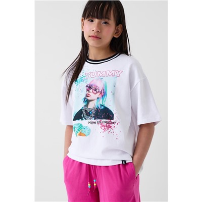 Фуфайка трикотажная для девочек (футболка) PLAYTODAY, 1240310