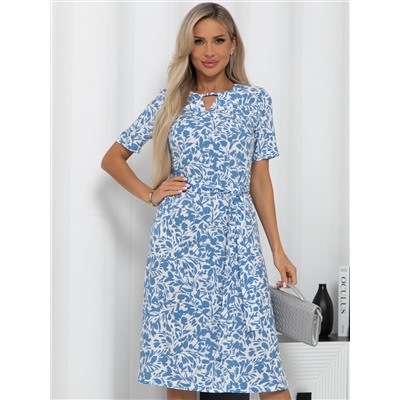 Платье Тоскана (бело-голубое) П15512-45М