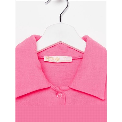 Пижама женская (рубашка, брюки) KAFTAN Basic, размер 44-46, розовая