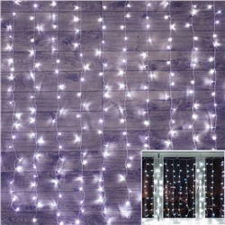 Занавес-пвх 8 режимов 1.5х1.5м, 160 LED, 220V, ПП