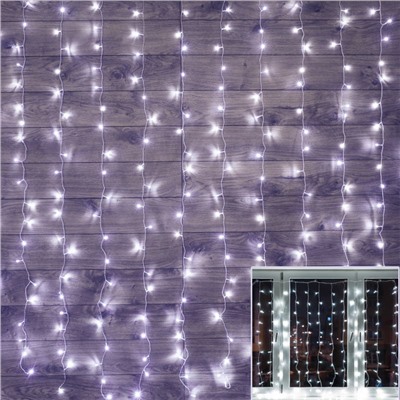 Занавес-пвх 8 режимов 1.5х1.5м, 160 LED, 220V, ПП