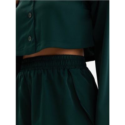 Пижама женская (рубашка, шорты) женская MINAKU: Home collection, изумруд, размер 42