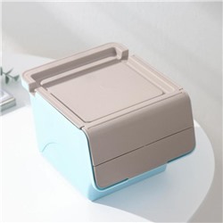 Контейнер пластиковый для хранения с крышкой-полкой, 17×11×11 см, МИКС