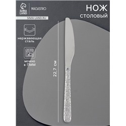 Нож столовый Magistro «Олин», длина 22.7 см, нержавеющая сталь, серебристый