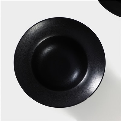 Тарелки для пасты Magistro Carbon, d=19,5 см, набор 2 шт, фарфор, чёрные