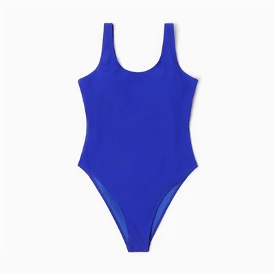 Купальник женский слитный однотонный MINAKU, размер 42, синий