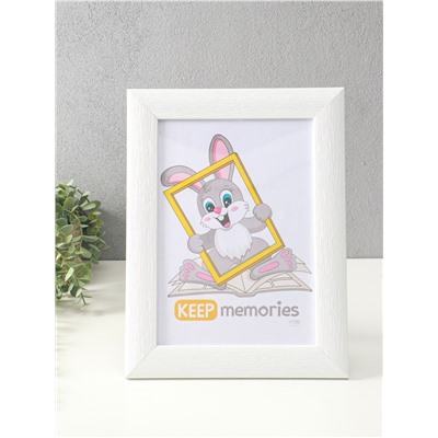 Фоторамка для фото 21×30 см Keep memories Luxe Elegance, с ножкой, пластик, белый, (пластиковый экран)