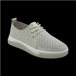 Мокасины из натуральной кожи YC148-2 фисташковые
