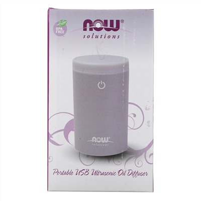 Now Foods, Переносной ультразвуковой USB-диффузор для эфирных масел, 1 диффузор