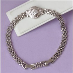 Браслет родий  H01-14175 длина 17-19 см.