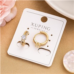 Серьги коллекция "Xuping" покрытие позолота, вставка: фианиты, арт.004.020