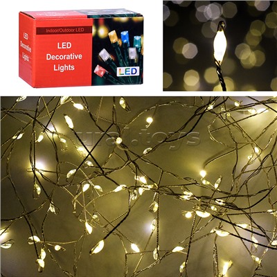 Электрогирлянда 3м, 200 ламп, теплый