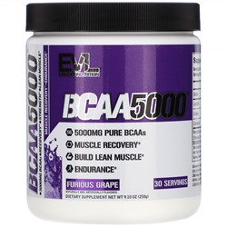 EVLution Nutrition, BCAA 5000, Furious Grape, 9.10 oz (258 g)