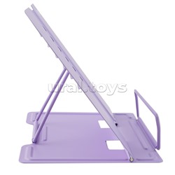 Подставка для учебников и книг "School Lilac" 15,4x15,2 см, металлическая окрашенная, вес 235 г, с противоскользящими ножками, сиреневая, в пластиковом пакете с европодвесом