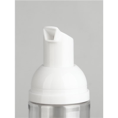 Бутылочка для хранения, с пенообразующим дозатором, 75 мл, прозрачная, белая